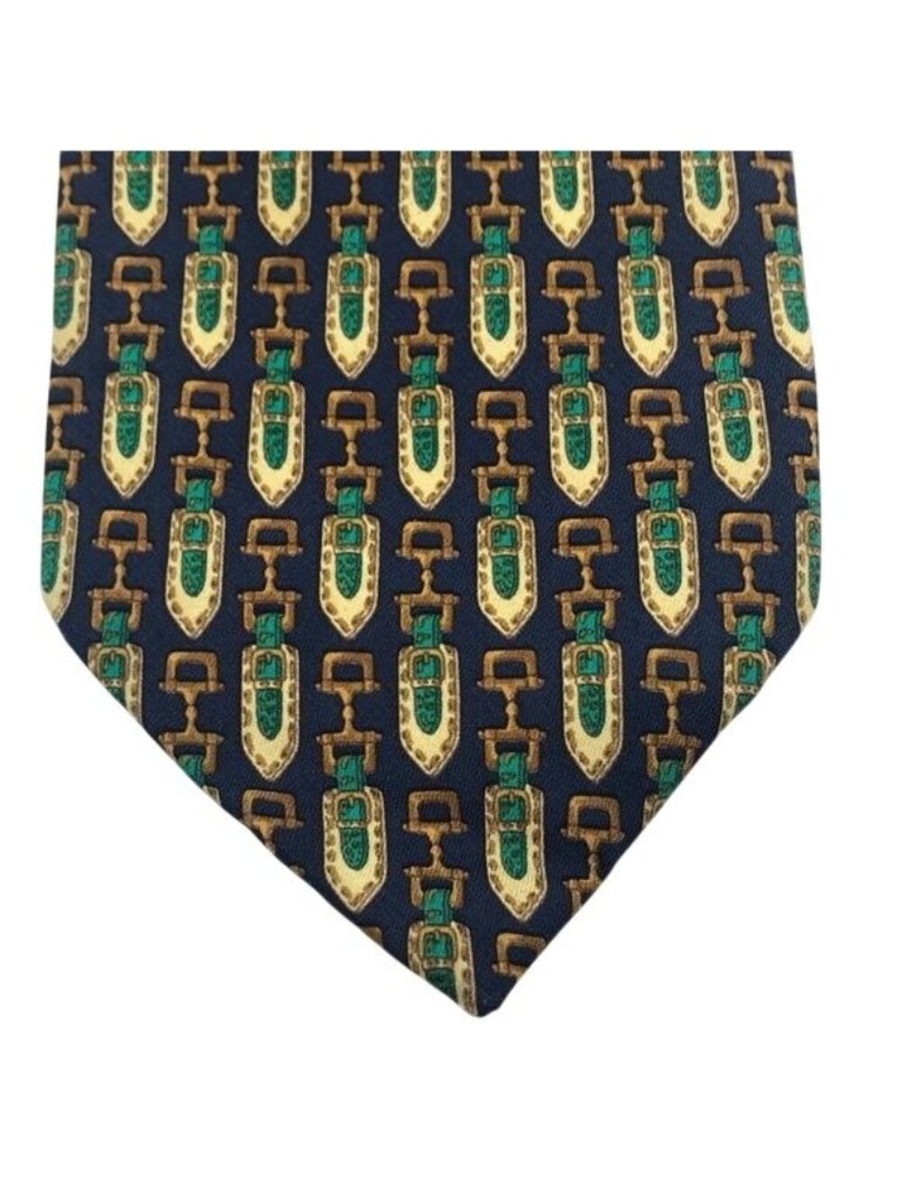 Fabio Ferretti Men's Tie 100% Silk Blue Green Gold 57.25" x 3.5"
